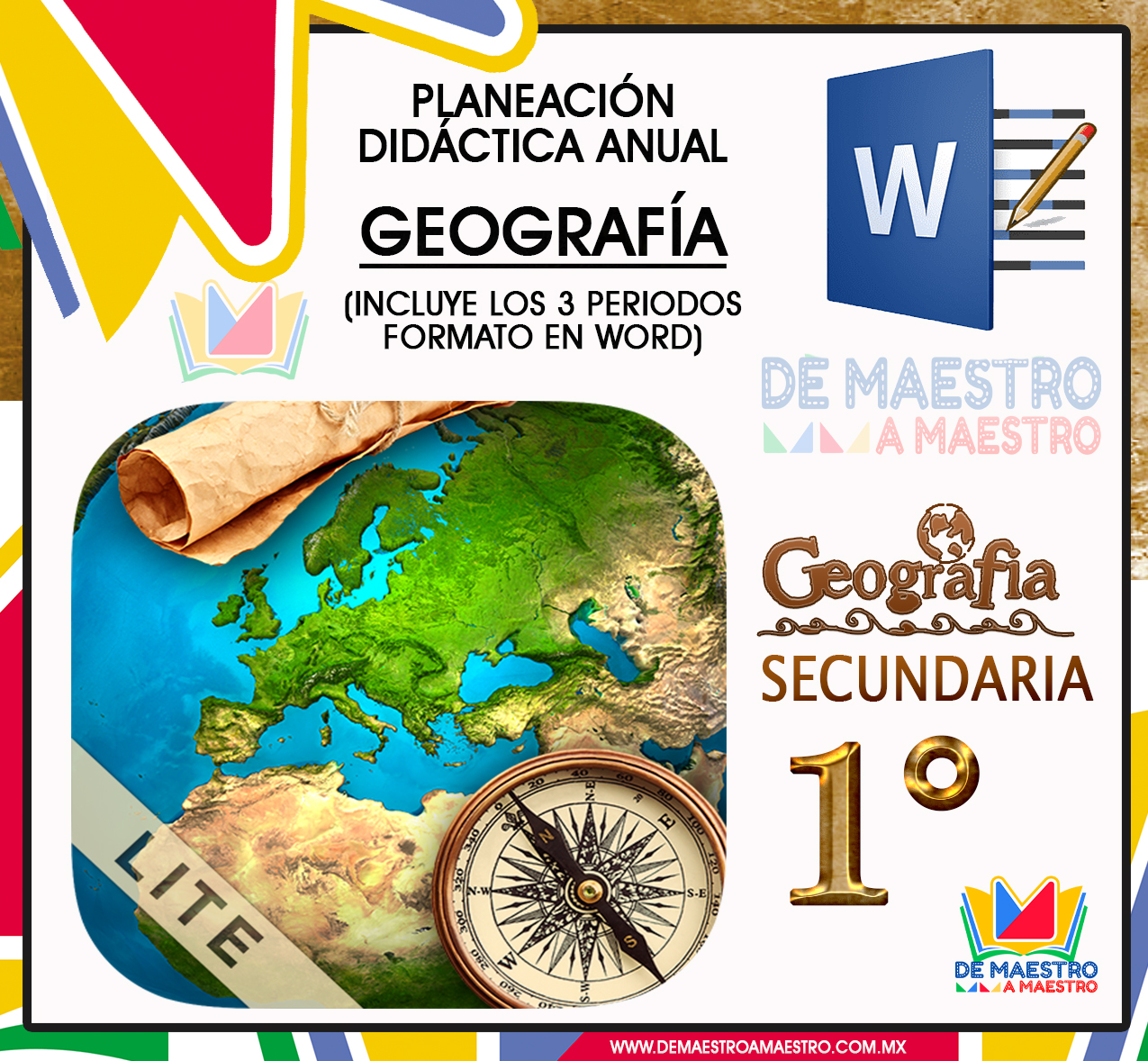 Planeación Geografía 1° (Ciclo Escolar Completo) – Secundaria – Nuevo  Modelo Educativo. 2022 – 2023 – De Maestro a 