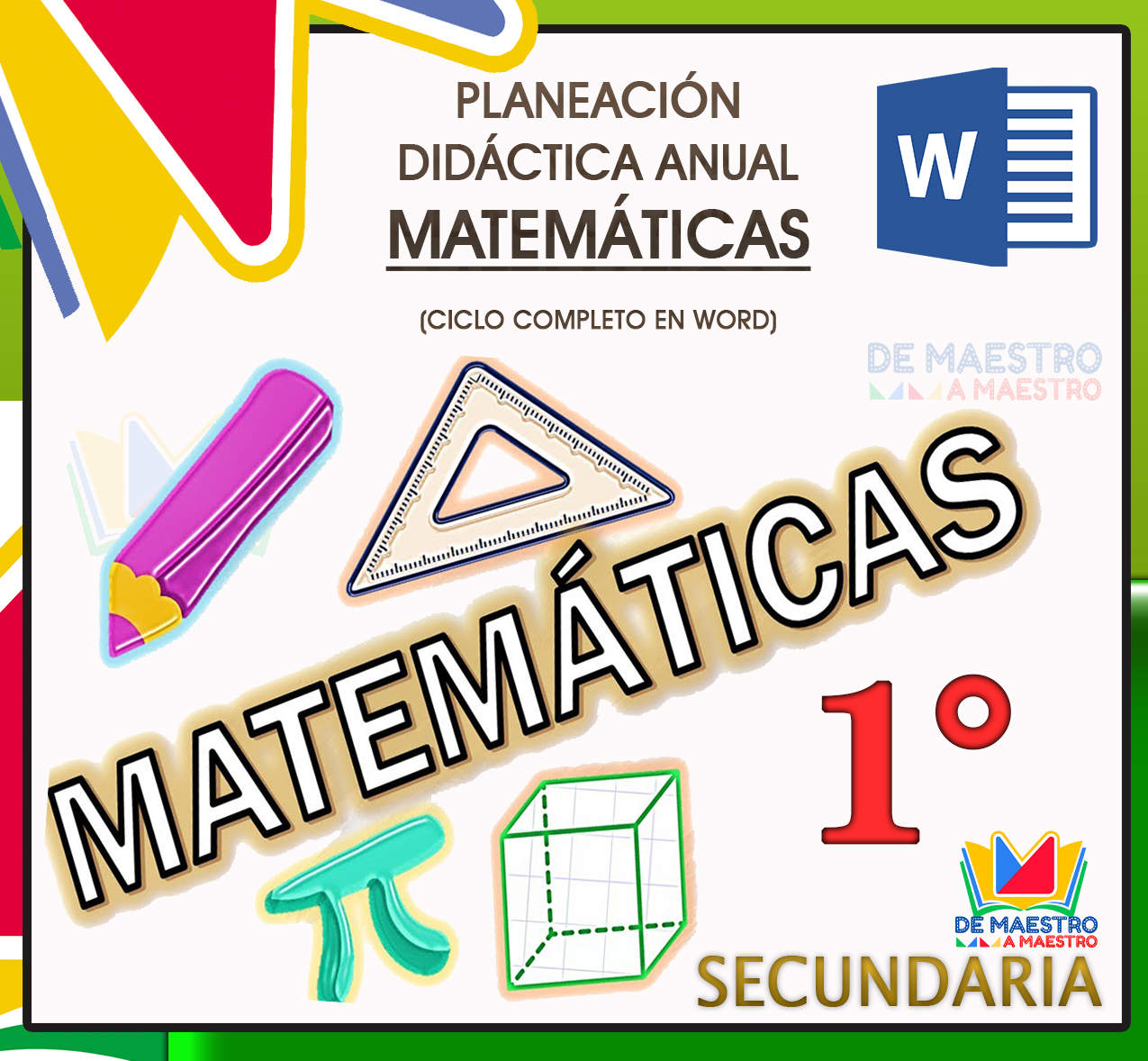 Planeación Matemáticas 1° (Ciclo Escolar Completo) – Secundaria – Nuevo  Modelo Educativo. 2022 – 2023 – De Maestro a 